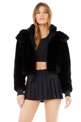 Faux Fur Foxy Jacket - Black