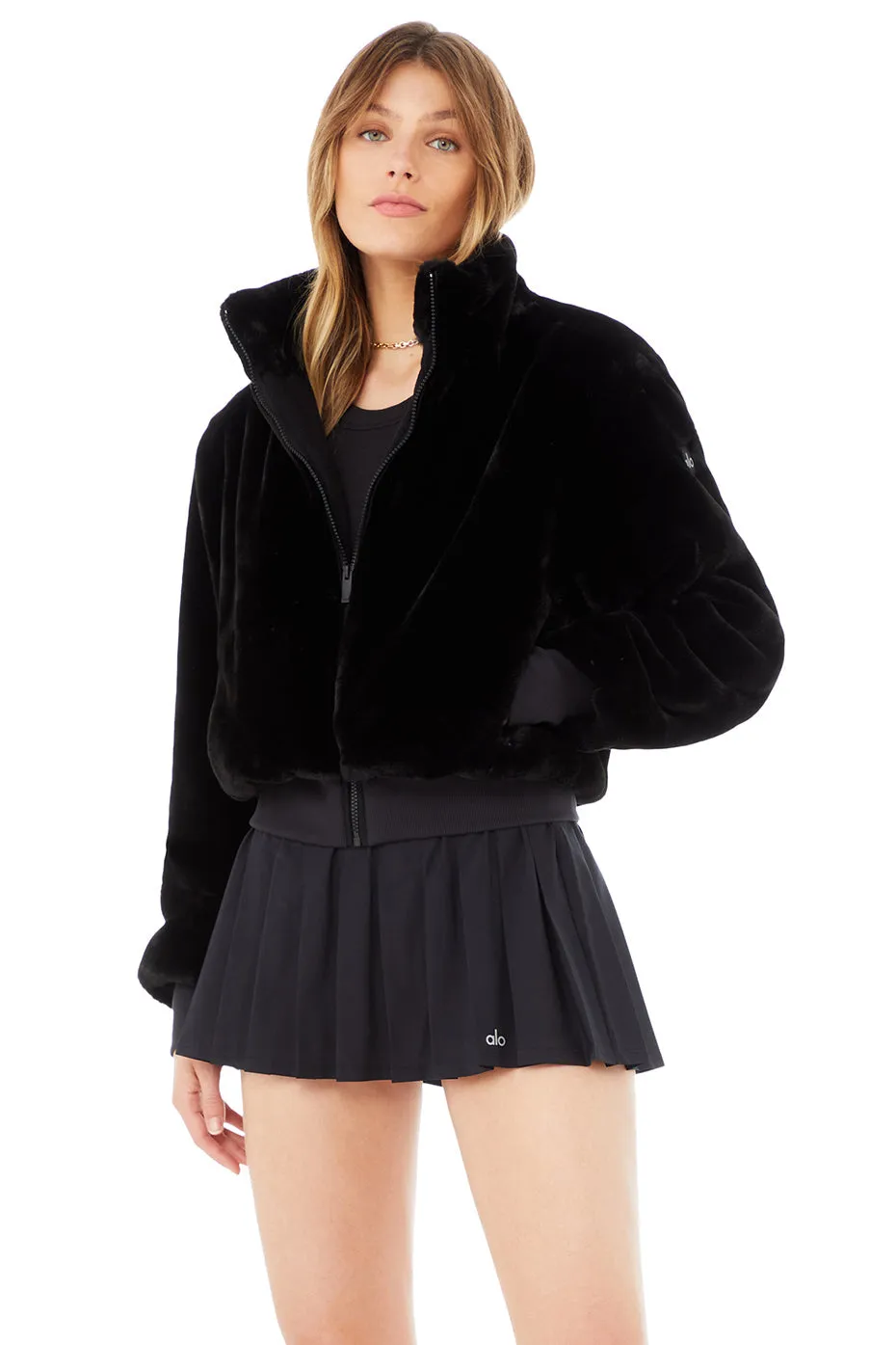 Faux Fur Foxy Jacket - Black