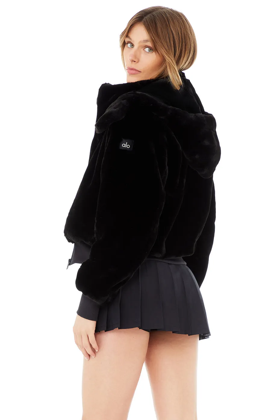 Faux Fur Foxy Jacket - Black