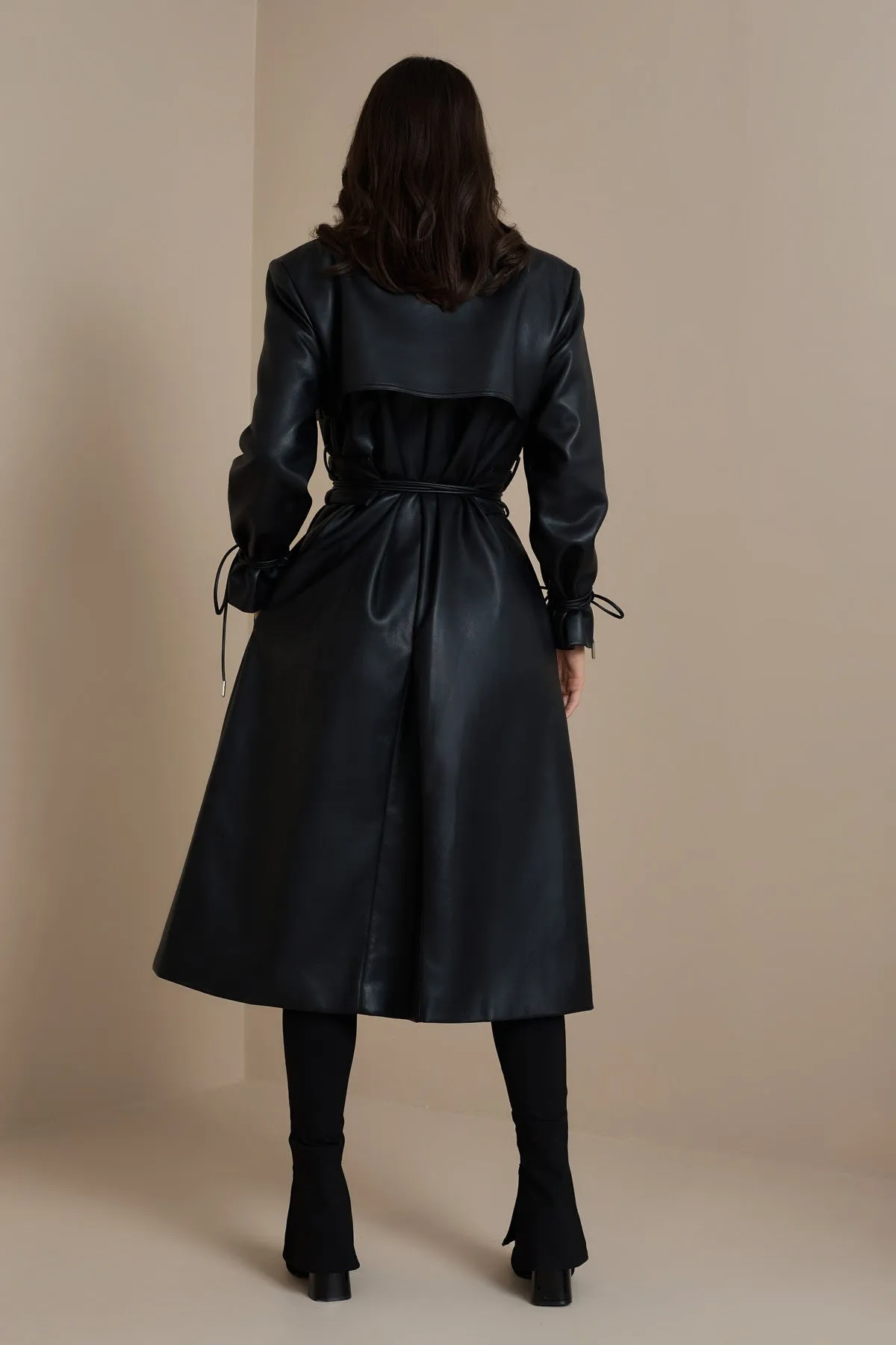 FC SLOANE TRENCH COAT IN BLACK