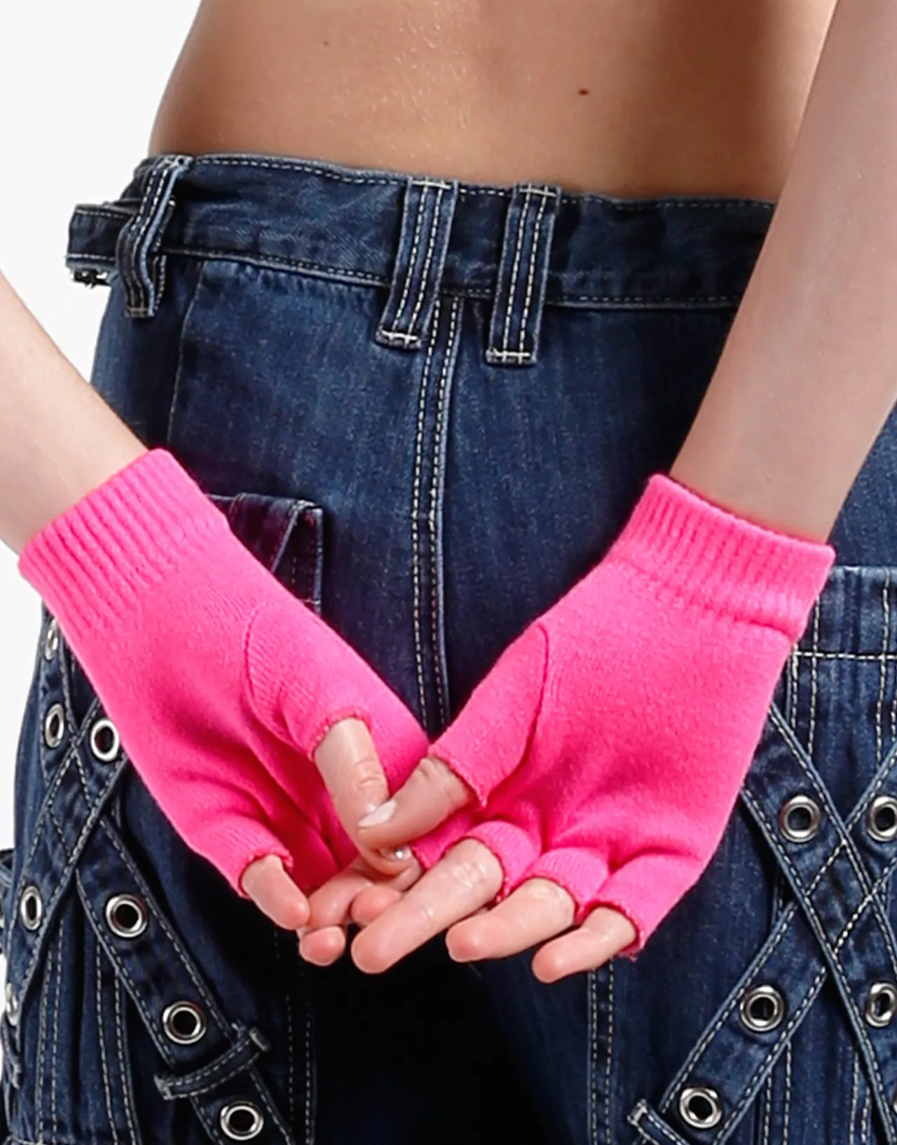 FINGERLESS GLOVES PINK