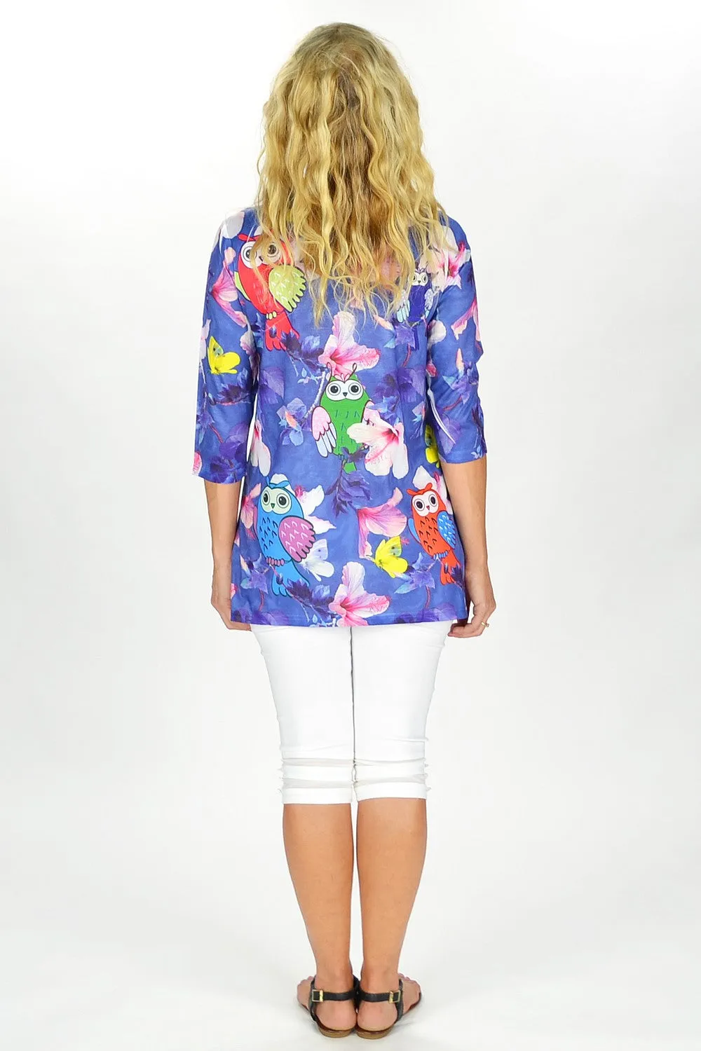 Flowers and Owl Tunic