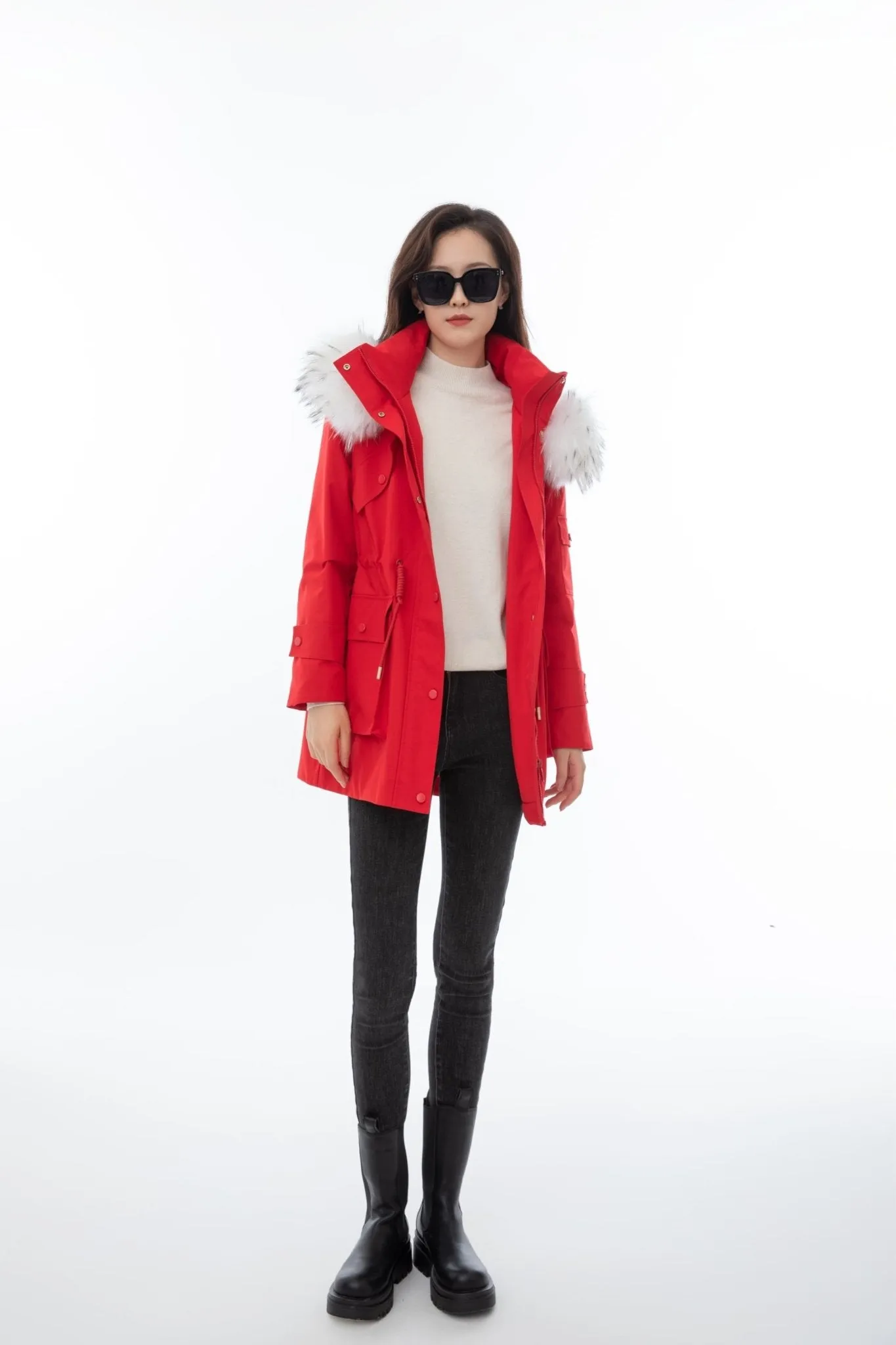 Garnet Parka Down Jacket with Fur Collar