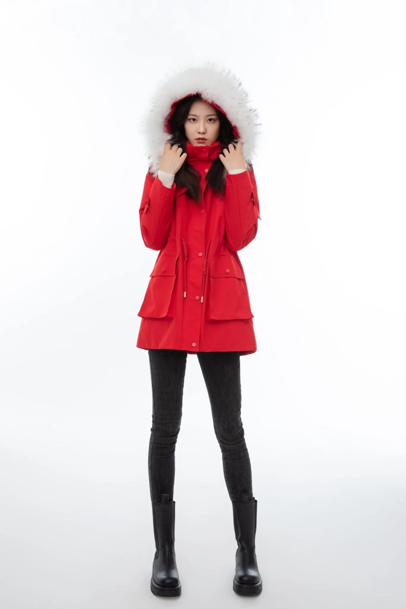 Garnet Parka Down Jacket with Fur Collar