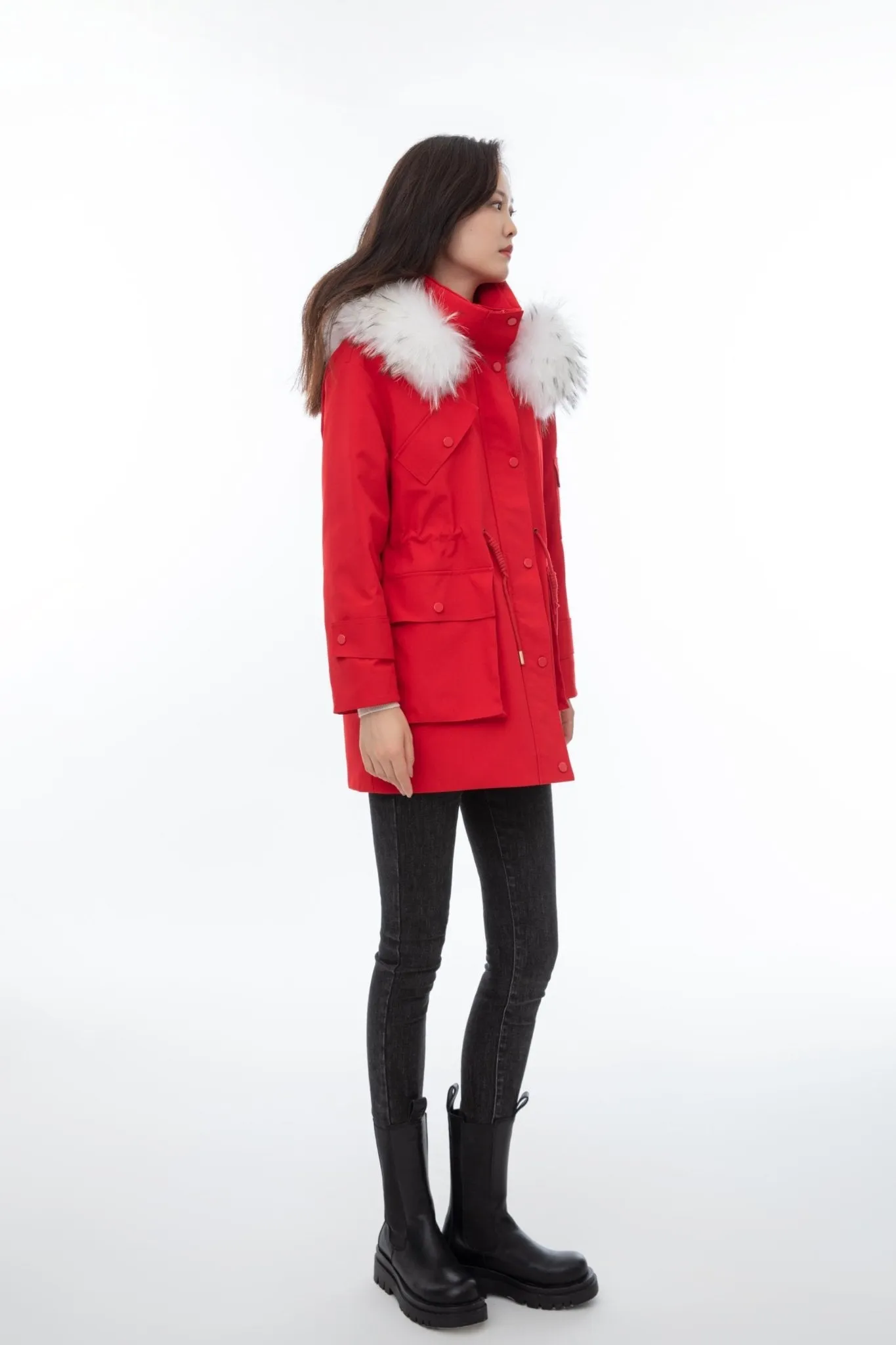 Garnet Parka Down Jacket with Fur Collar