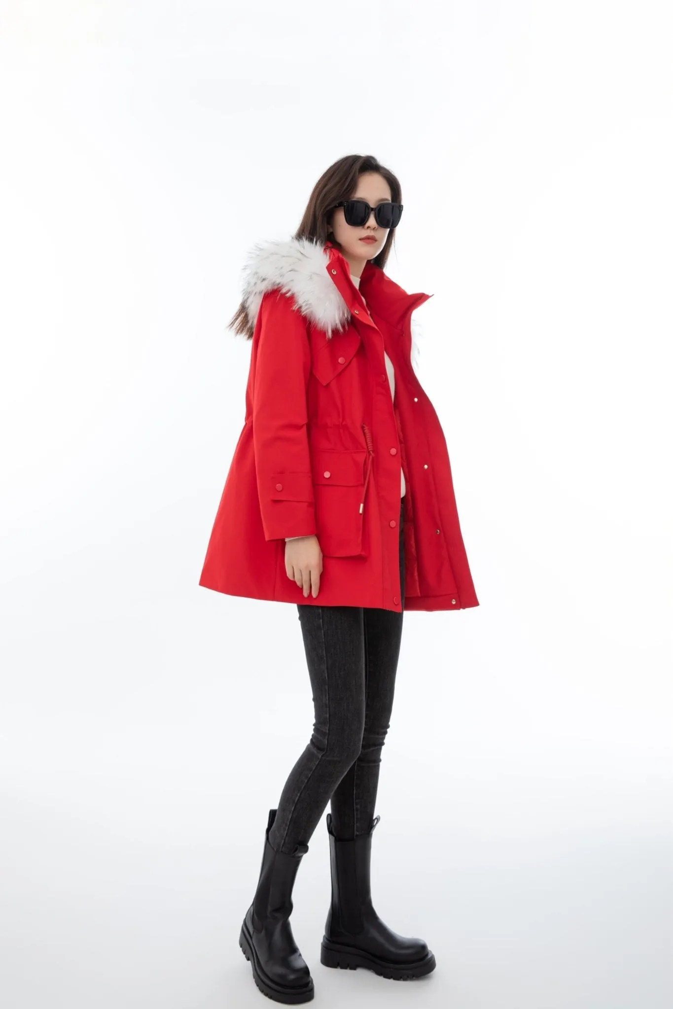 Garnet Parka Down Jacket with Fur Collar