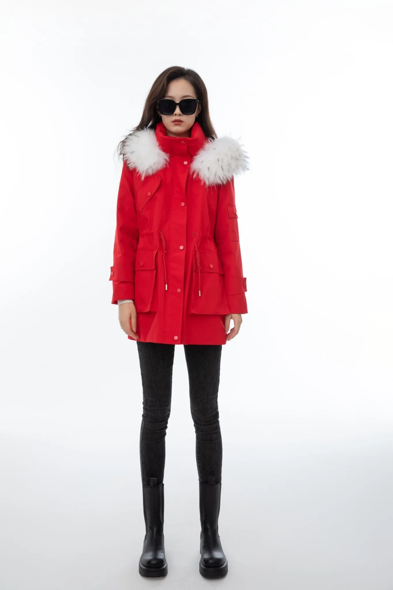 Garnet Parka Down Jacket with Fur Collar