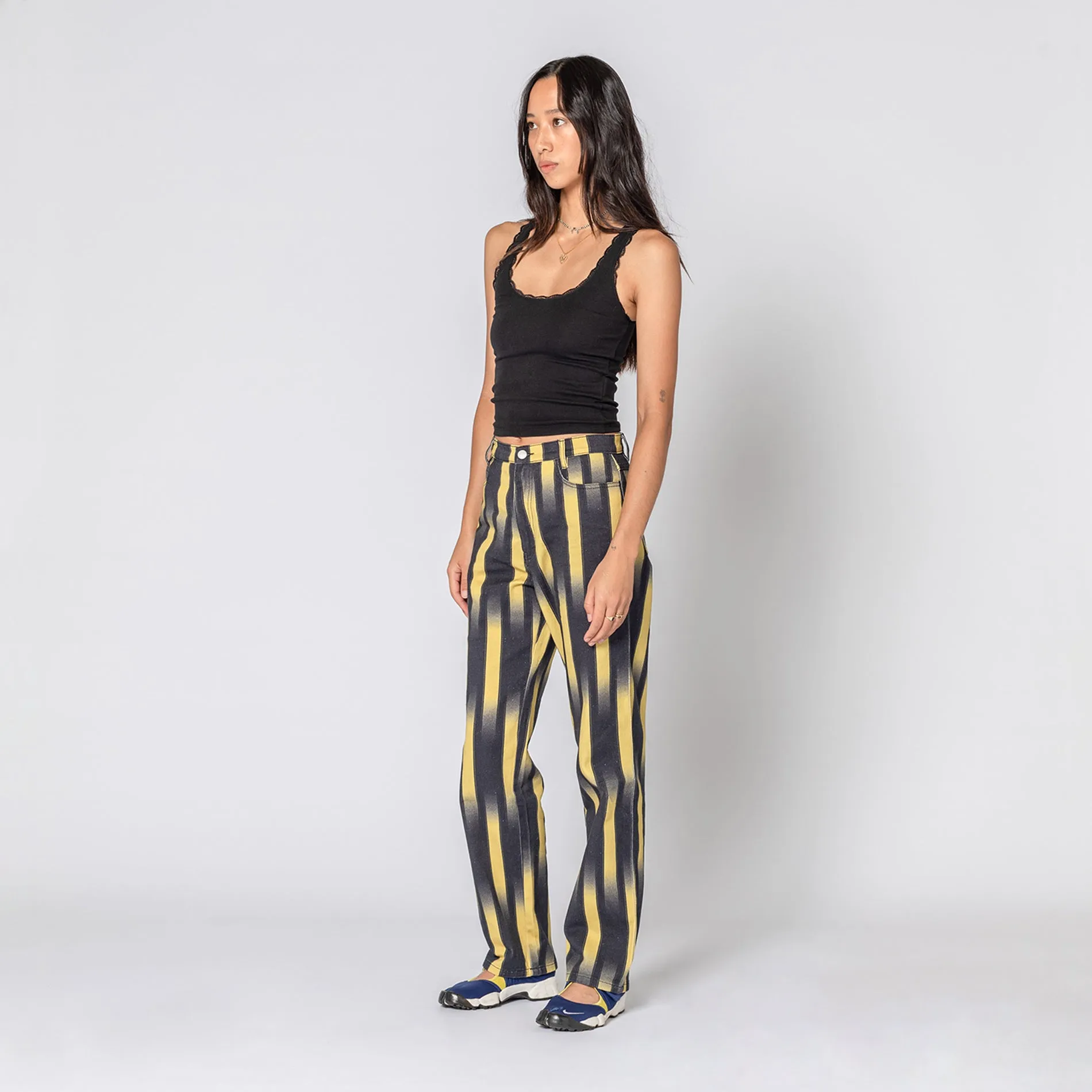 GHOST STRIPE YELLOW PARTY PANTS