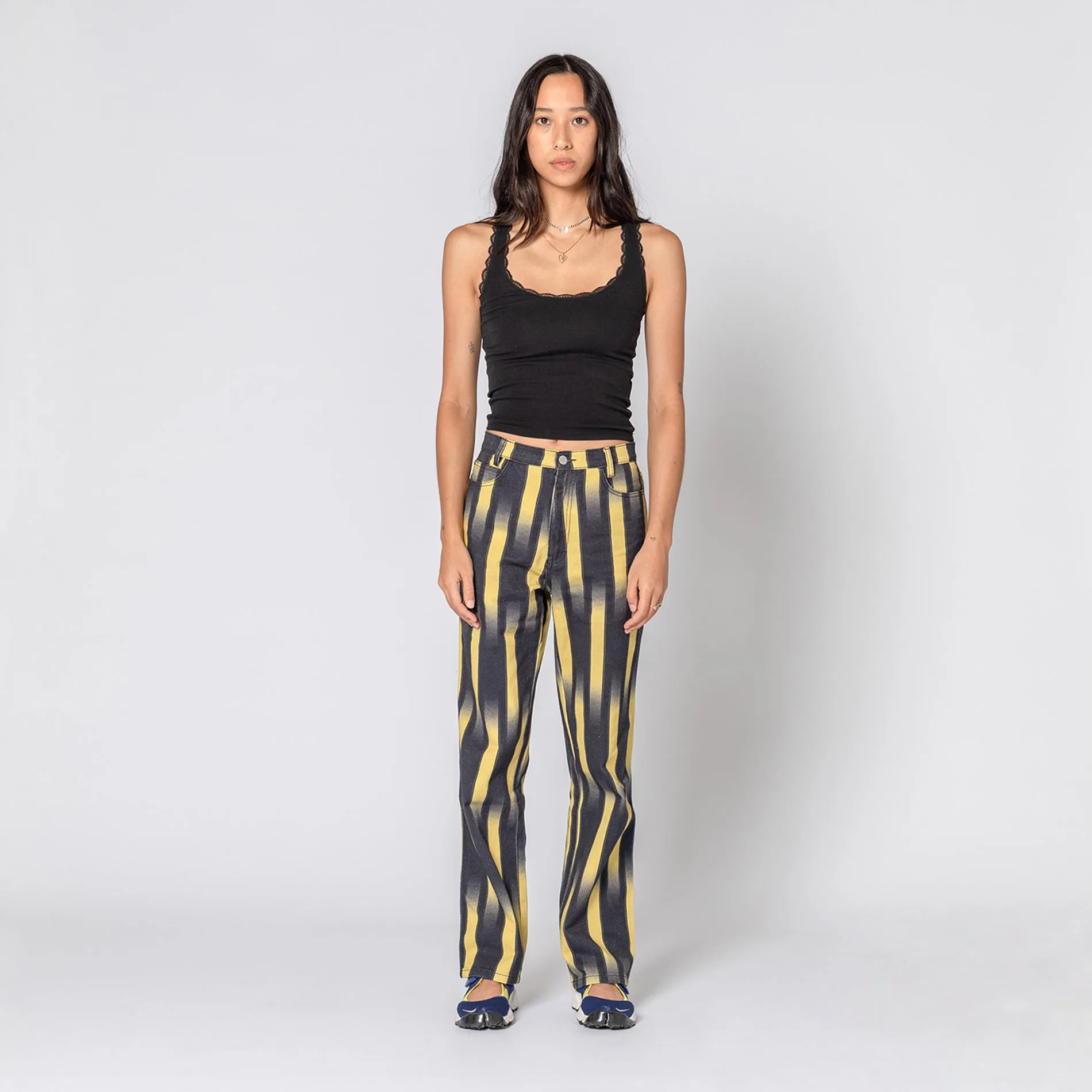 GHOST STRIPE YELLOW PARTY PANTS