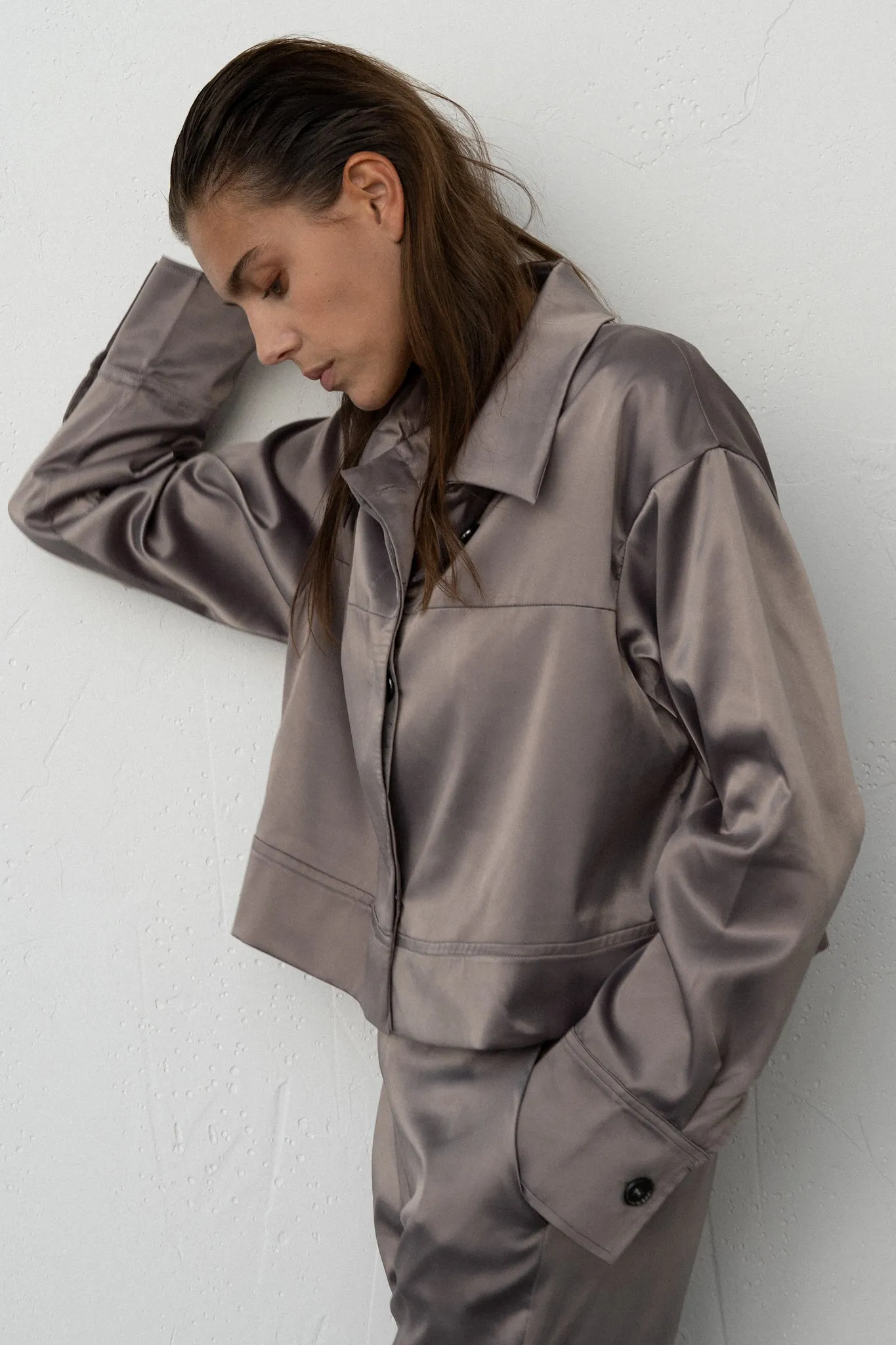 Grey Jacket (Satin)