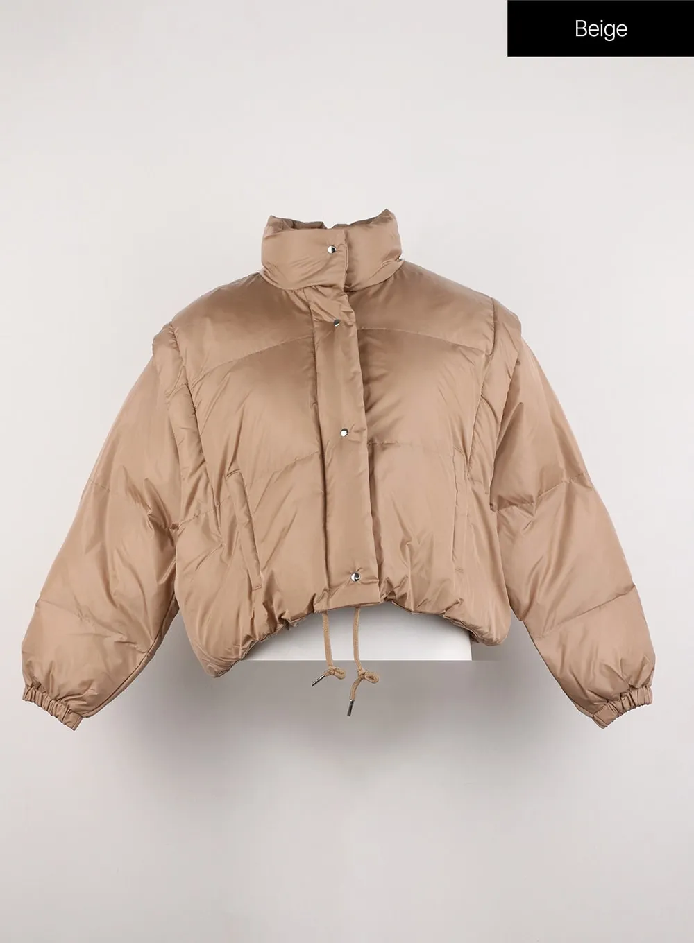 High Collar Crop Puffer Jacket ID306