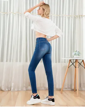 High waist Long Women Jeans