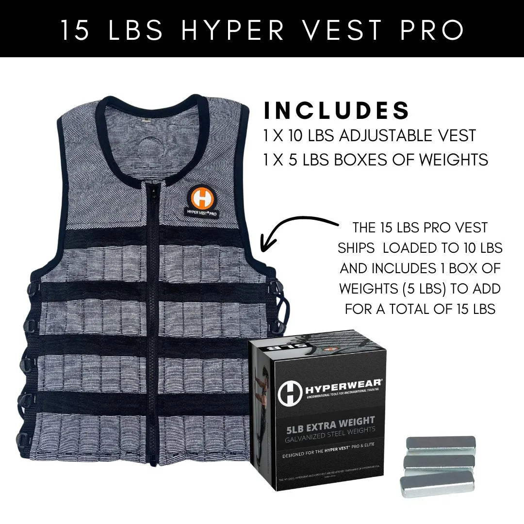 Hyper Vest PRO Weight Vest | Adjustable, Comfortable, Thin