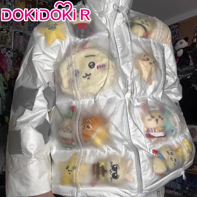 【In Stock】DokiDoki-R Transparent Thick Jacket Cosplay Storage Ita Coat Costume White Down-Filled Garment  Winter Warm