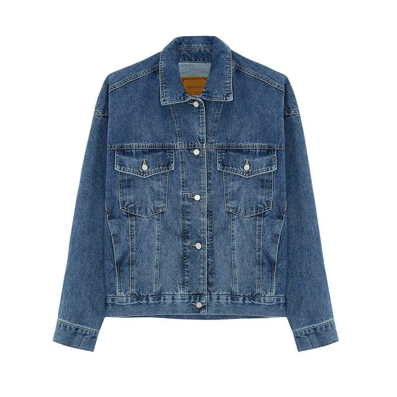 Jeans Jacket Women 2021 Spring Coat Oversize Vintage Boyfriend Loose Denim Jacket Outerwear Fashion Autumn Chic Ladies Jackets