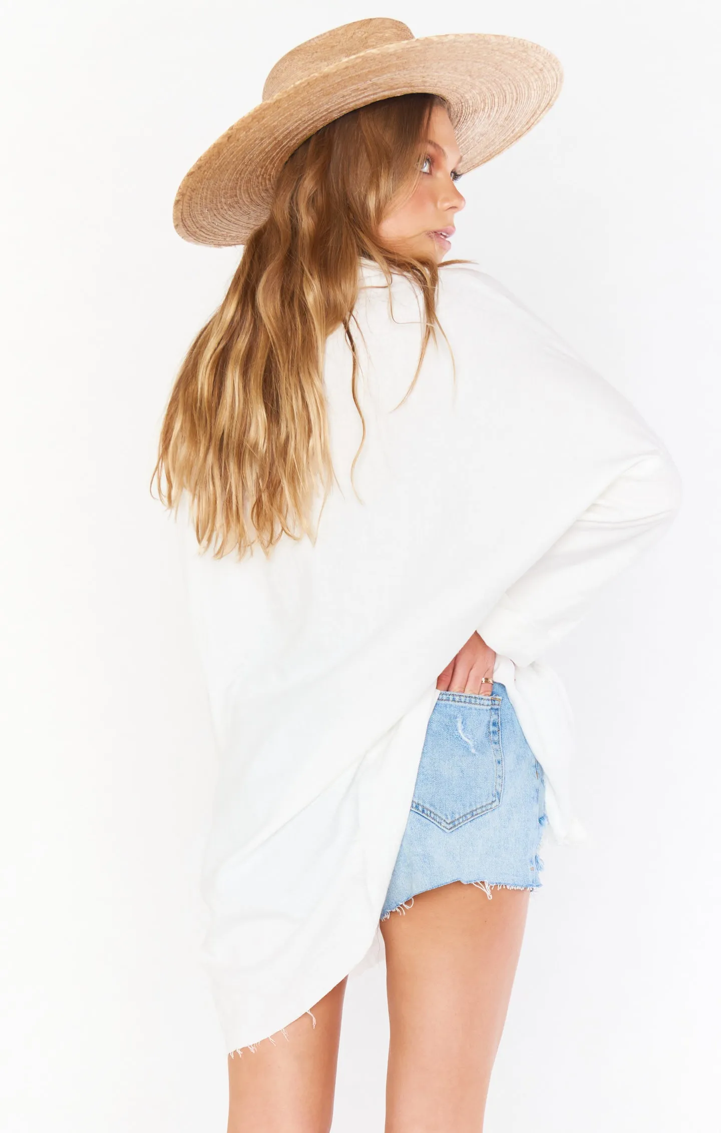 Johns Button Down Shirt ~ White Linen