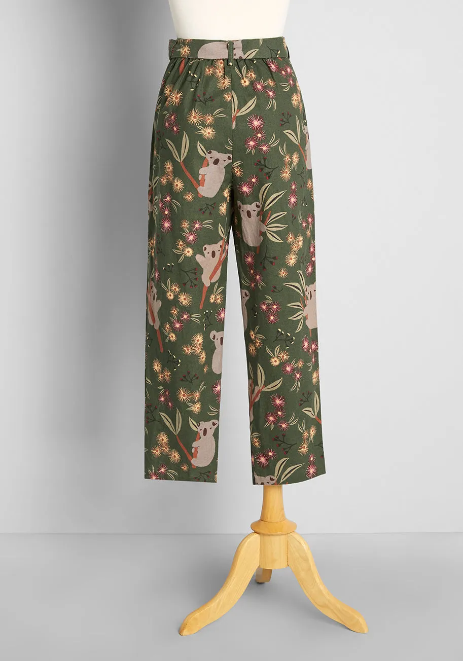 Kinship With Koalas Wide-Leg Pants