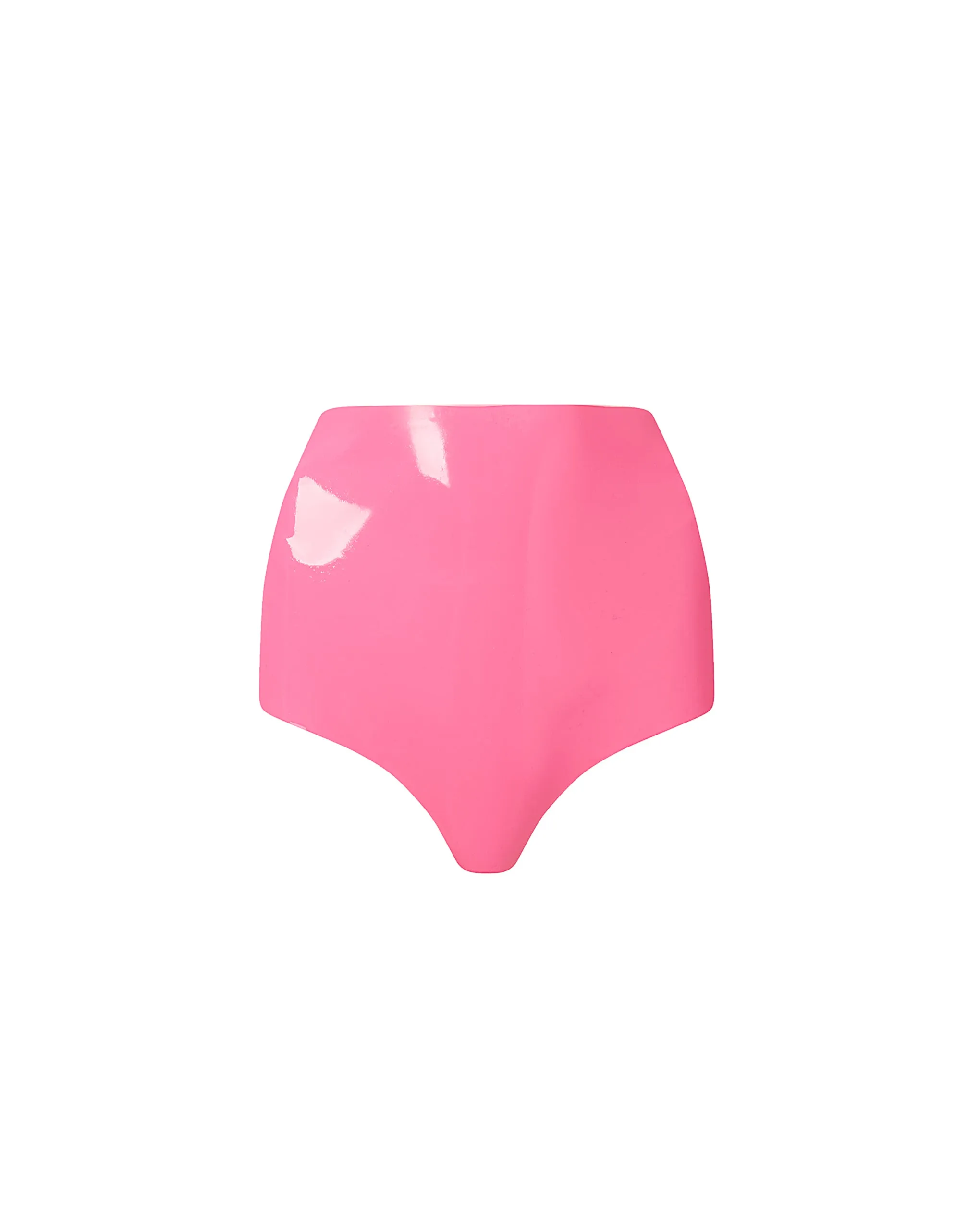 Latex High-waist Hot Pant Bubblegum Pink