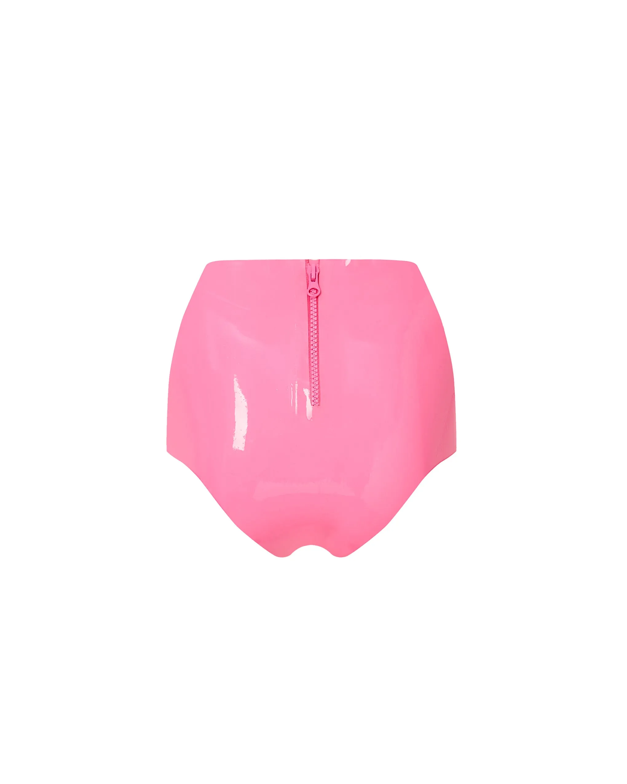 Latex High-waist Hot Pant Bubblegum Pink