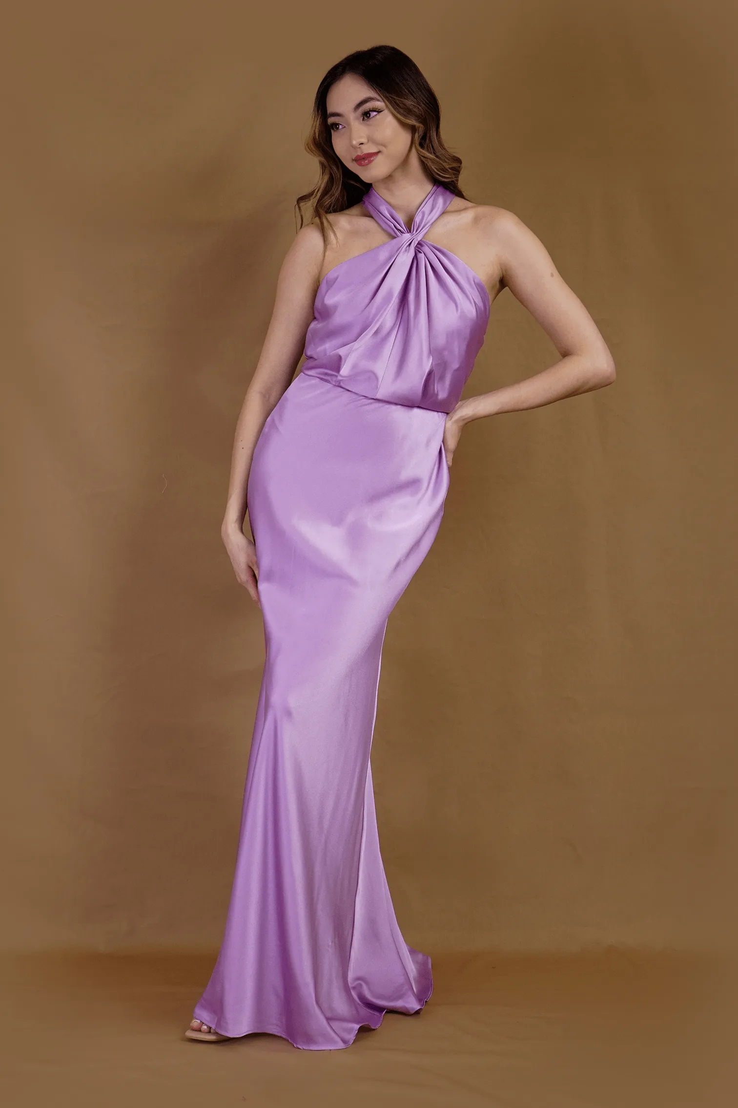 Lavender Halter Gown