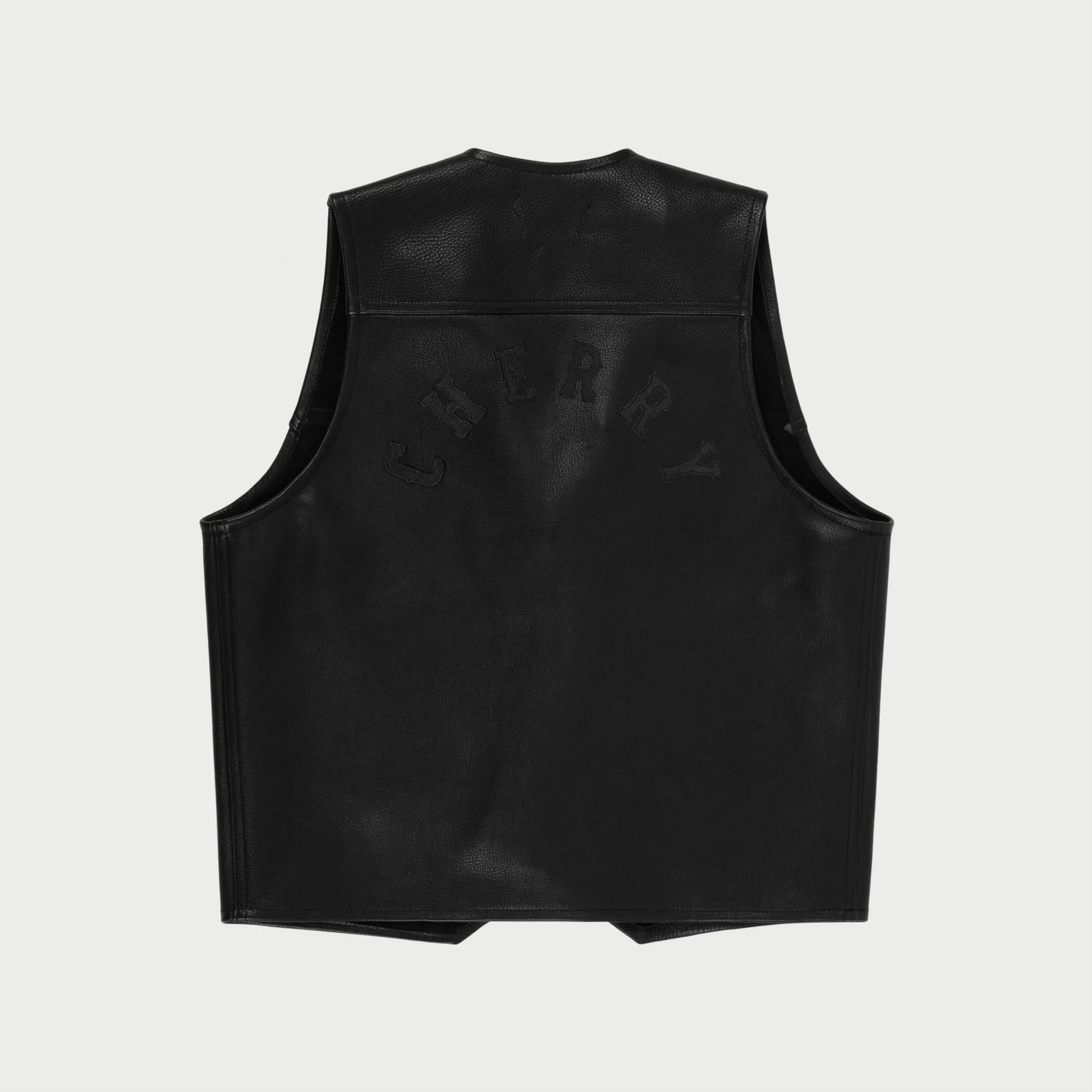 Leather Moto Vest (Black)