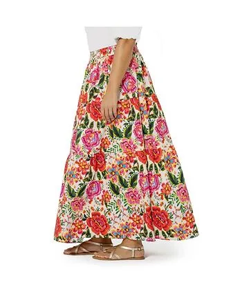 Leota Women's Maxi Evelyn Skirt Red Size 2X