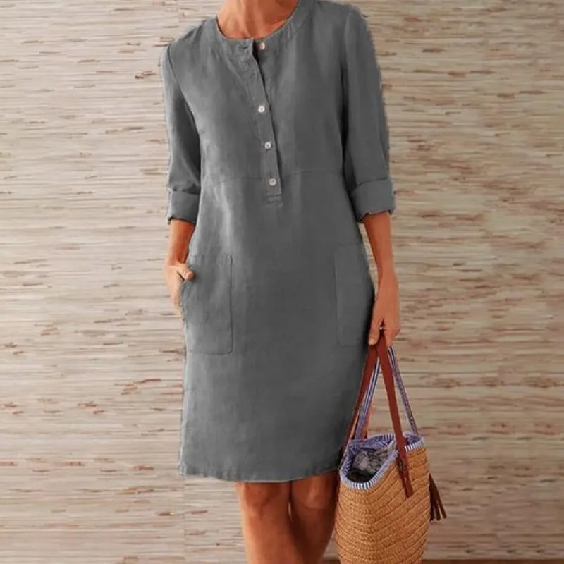 Lily - Cotton linen mix dress