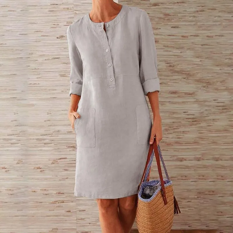 Lily - Cotton linen mix dress