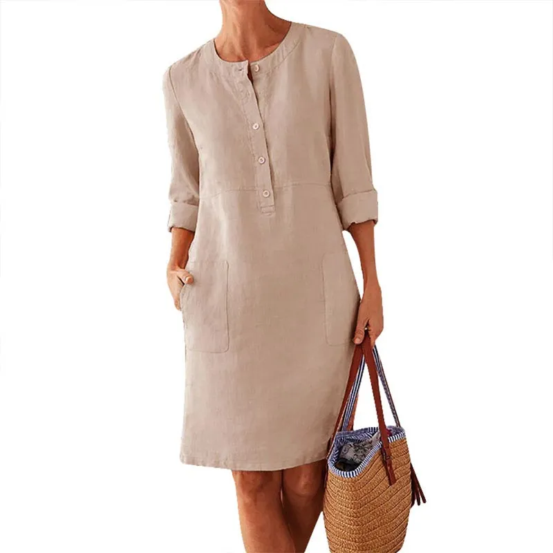 Lily - Cotton linen mix dress