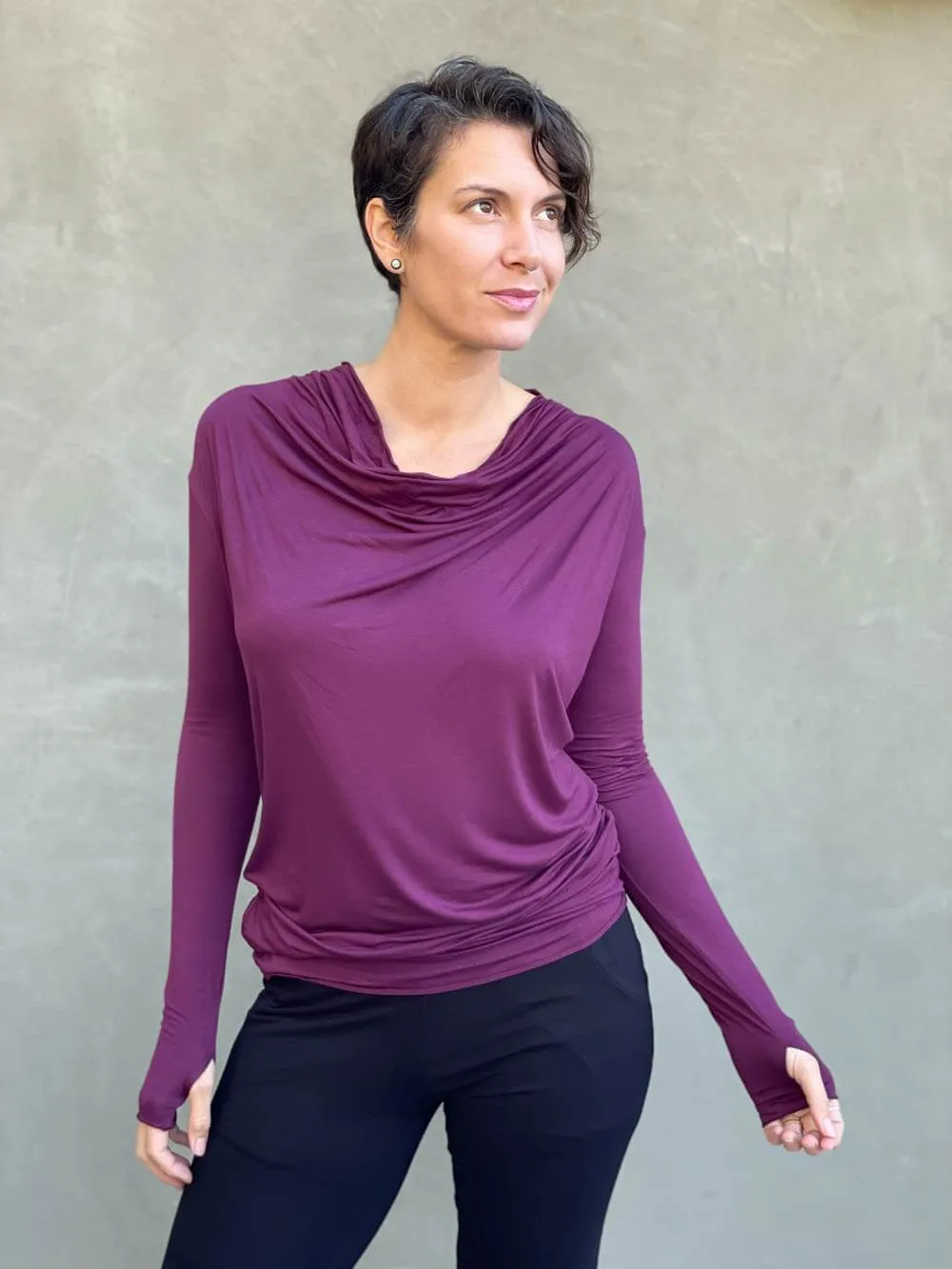 Long Sleeve Waterfall Top