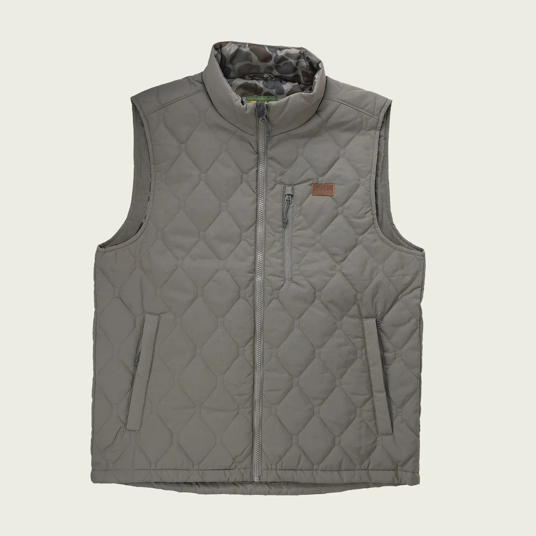 Marsh Barnwell Puff Vest in Rock