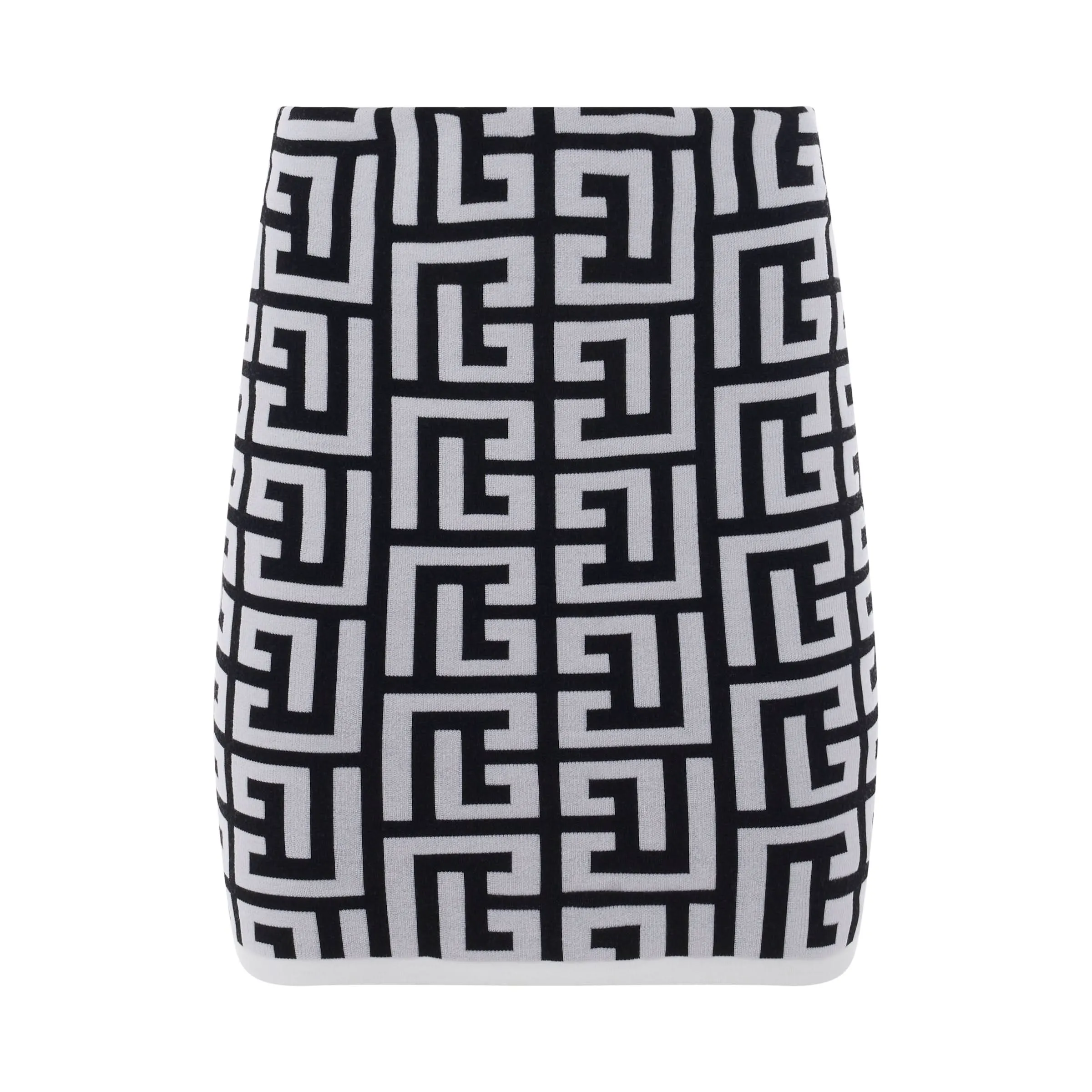 Maxi Monogram Short Skirt in Black/White