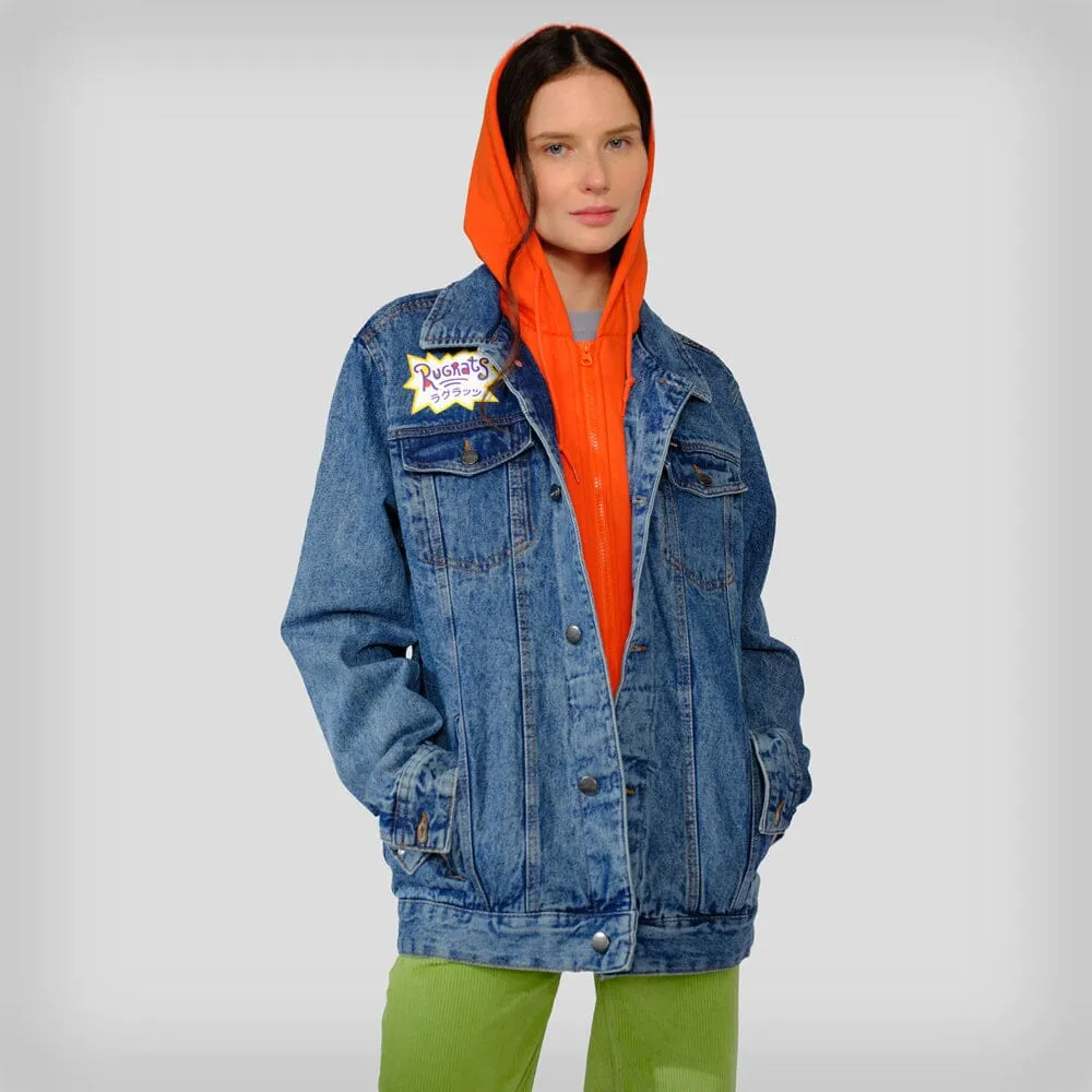 Members Only Women's Chucky Hoodie Trucker Oversized Jacket