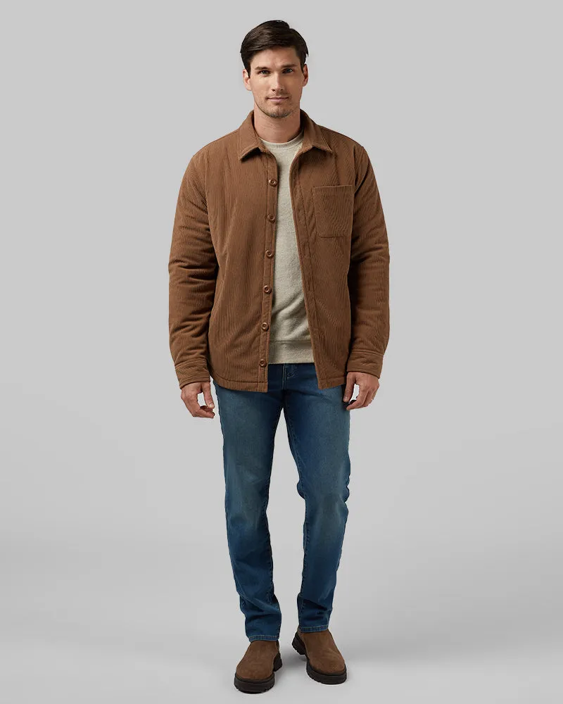 MEN'S CORDUROY SHERPA-LINED SHIRT JACKET