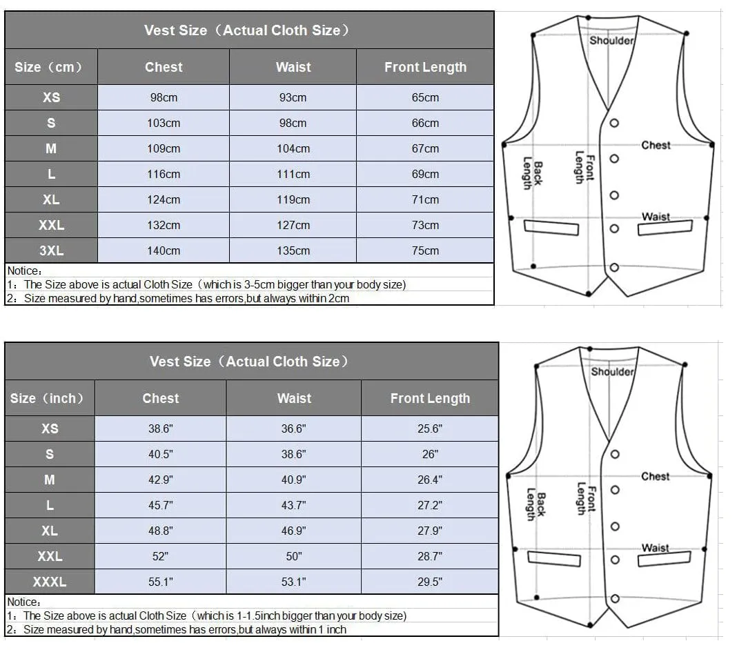 Men's Suit Vests Dress Slim Fit Formal Vest Wedding