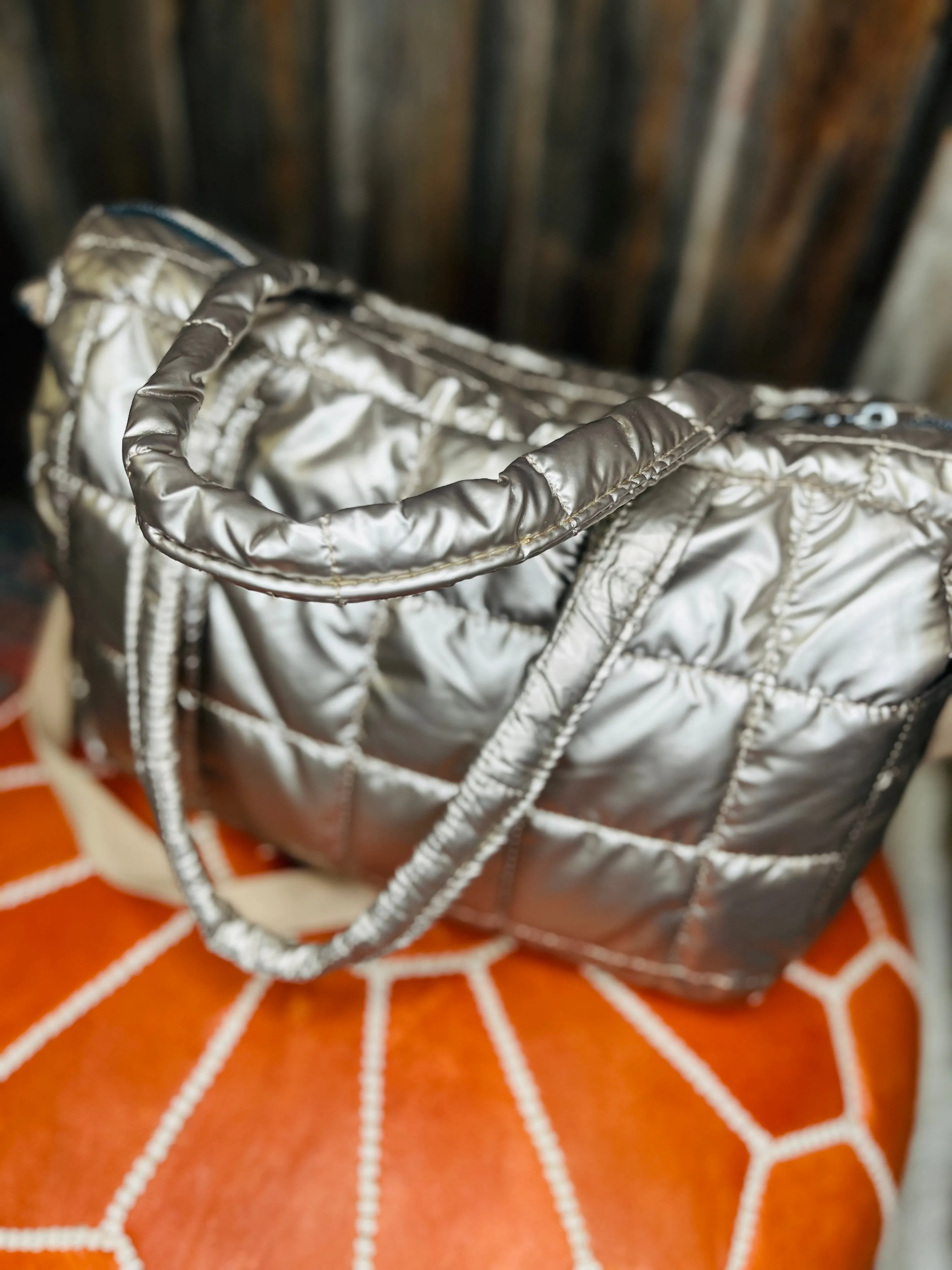 Metallic Puffer Purse: 2 Colors