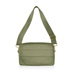 Mini Puffer Purse in Shimmer Olive Green