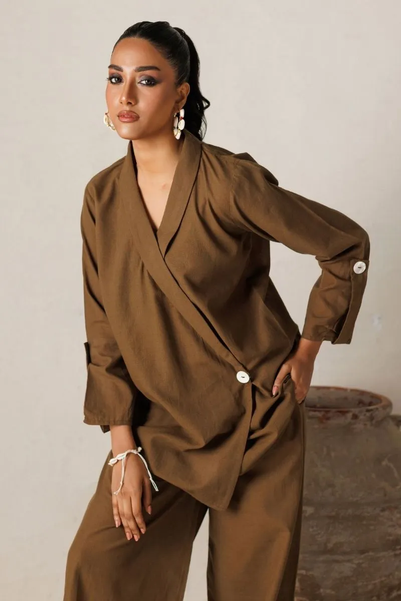 Minutiae - Sepia Co-Ord - Irish Linen - Earthy Brown - 2 Piece