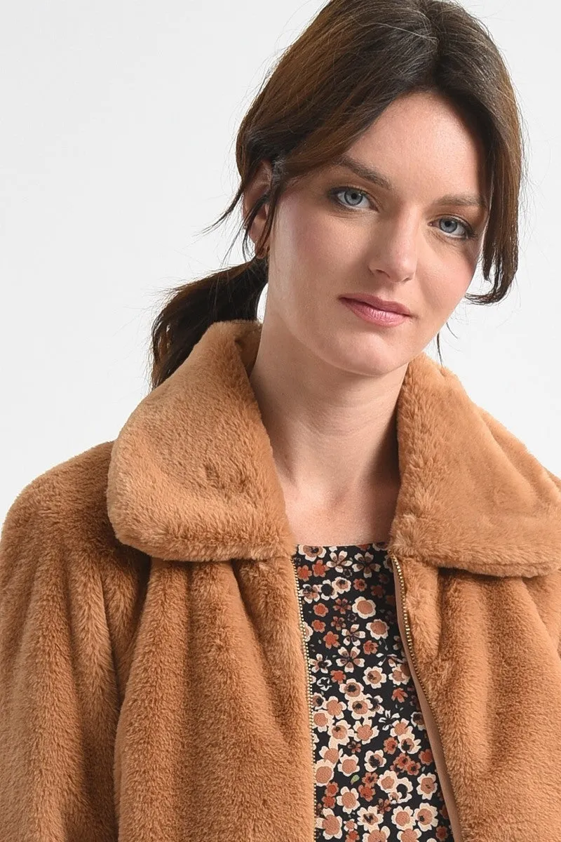 Molly Bracken Zipped Furry Jacket