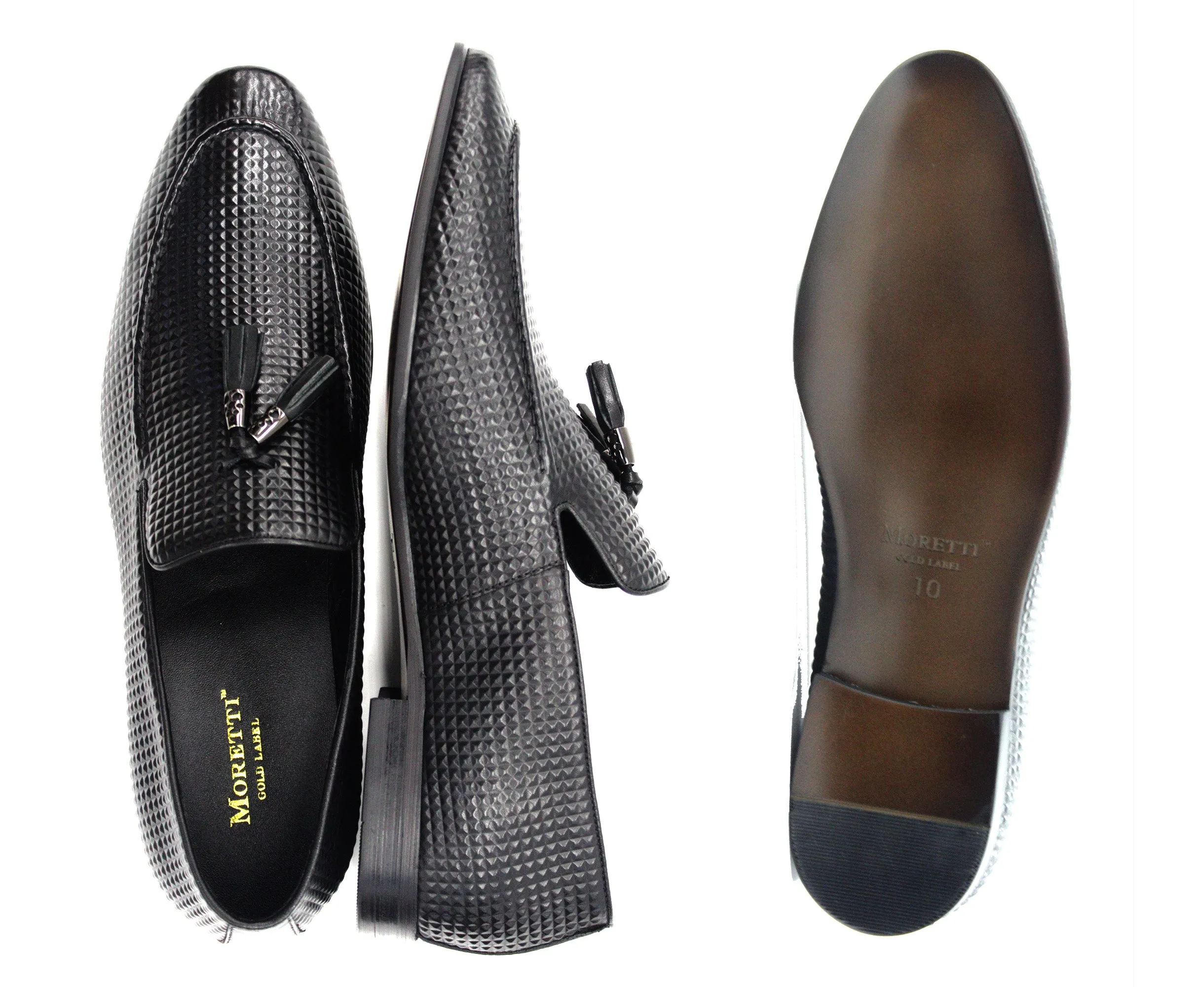 MORETTI,MOC TOE-SLIP ON-SHOES-M321617-BLACK