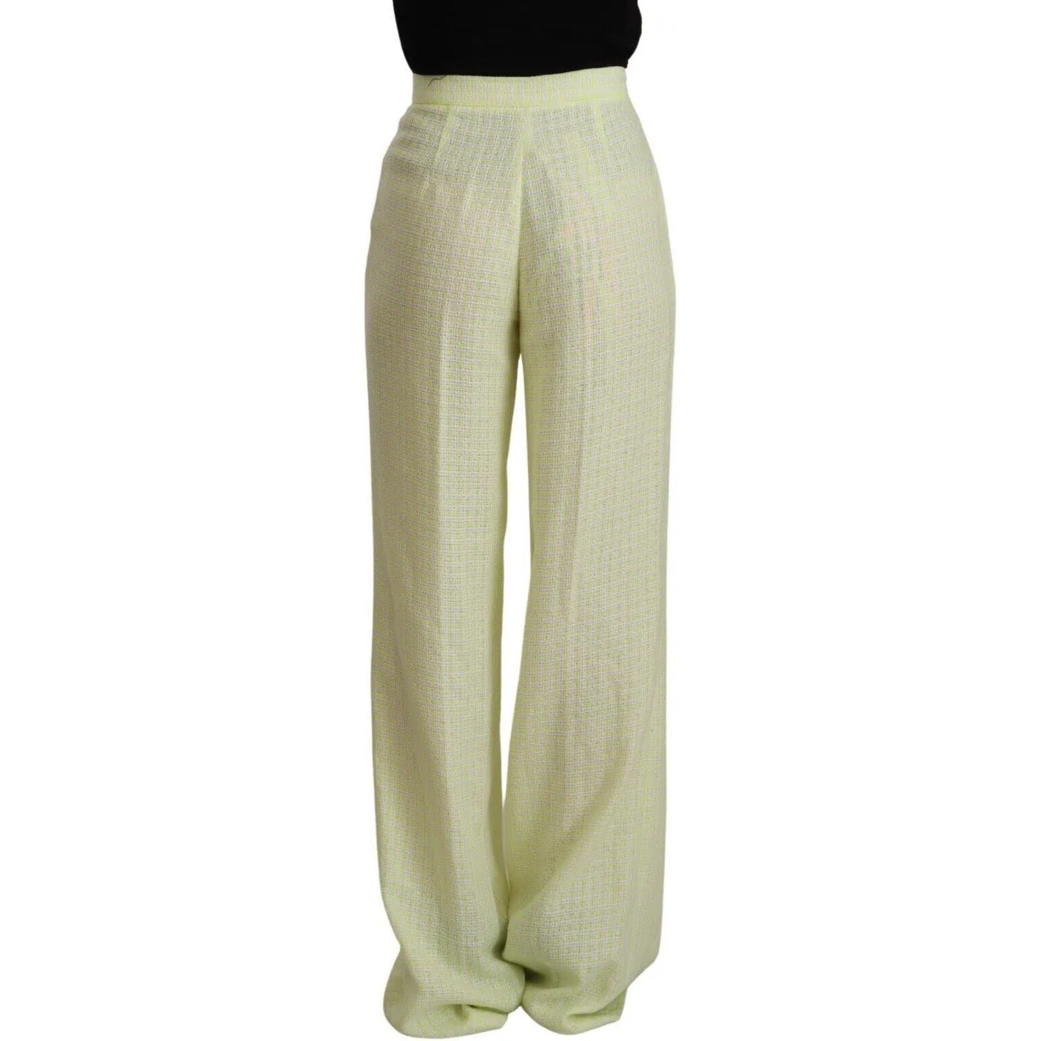 MSGM High-Waist Straight-Leg Chic Trousers