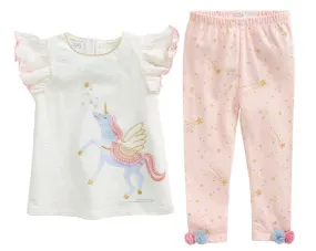 Mud Pie Ballerina Unicorn Tunic & Legging Set