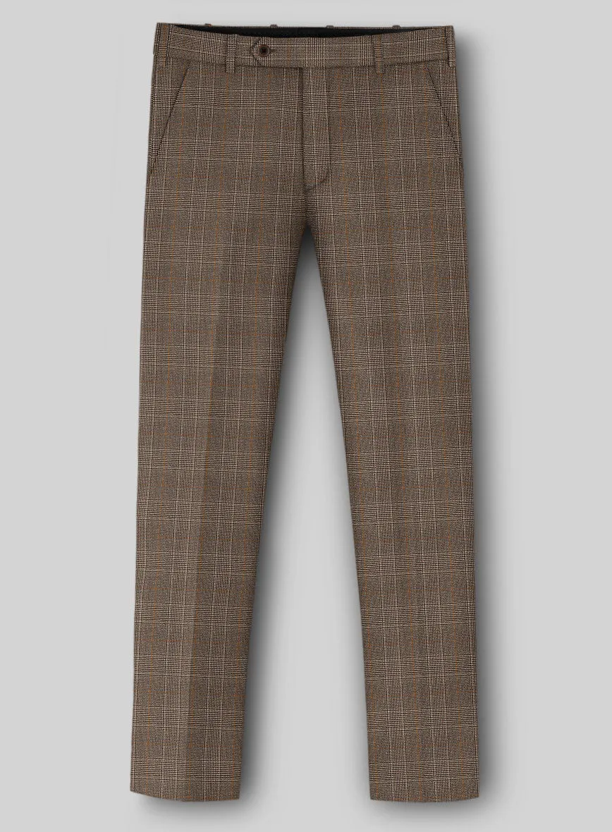 Napolean Porter Prince Of Wales Brown Wool Suit