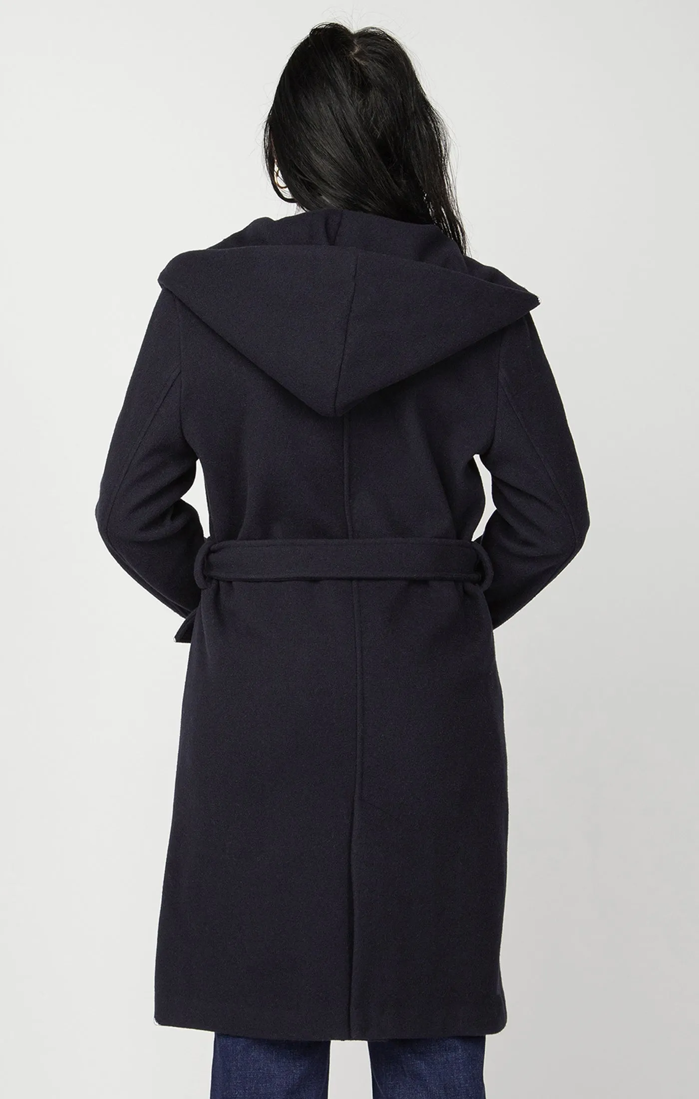 Navy Hooded Coat