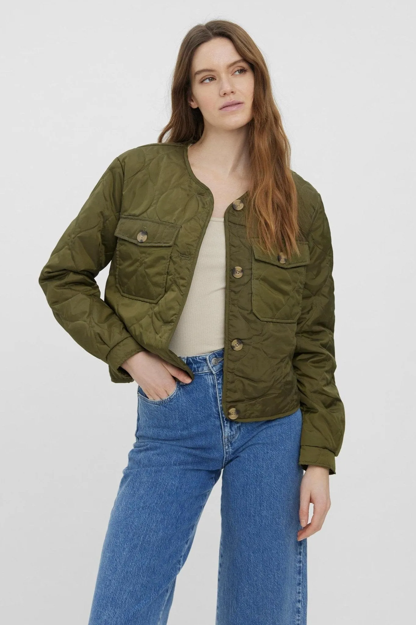 Nella Short Jacket - Dark Olive