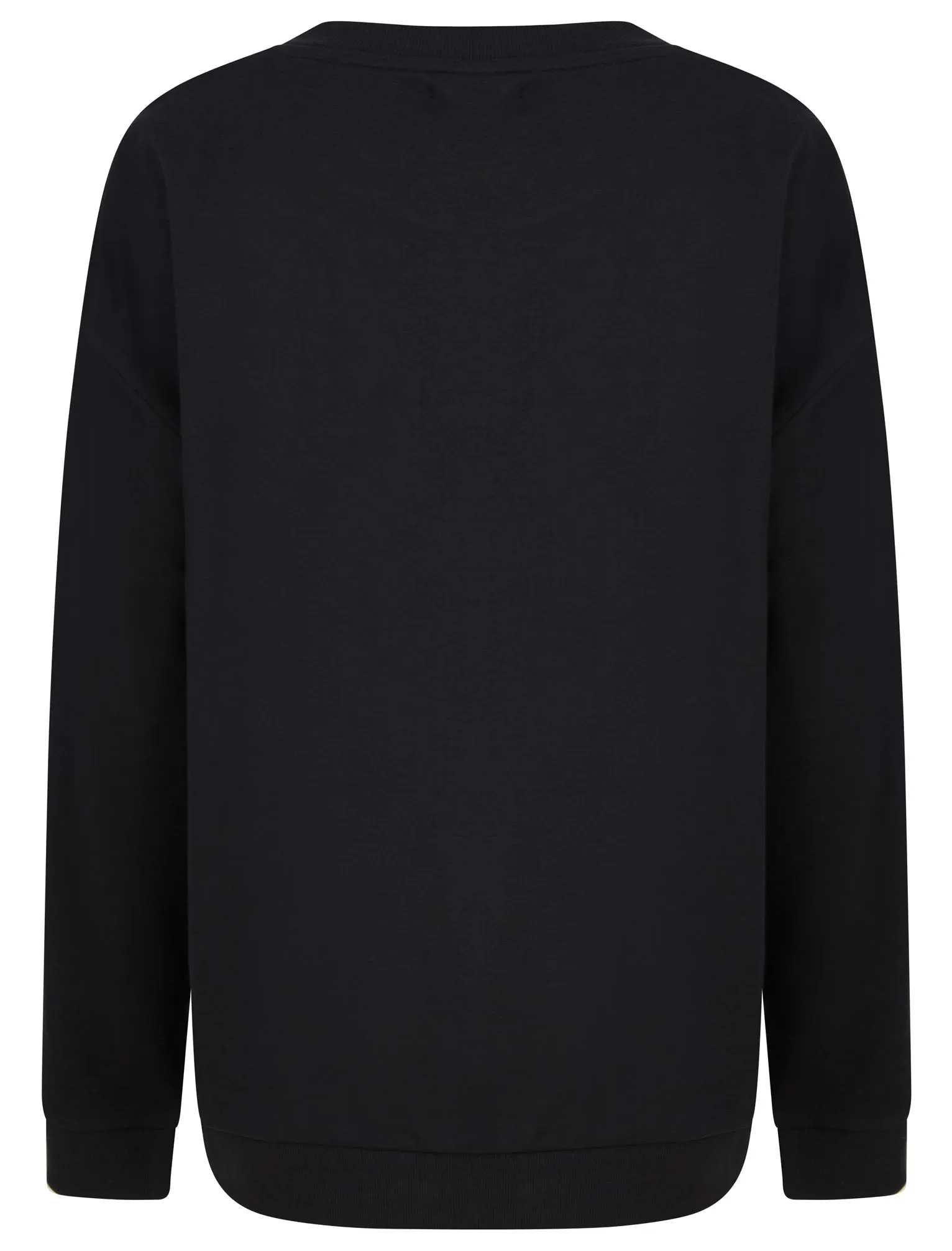 New Soho NYC Motif Crew Neck Sweatshirt in Jet Black - Weekend Vibes