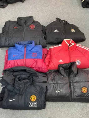 Nike and Adidas football puffer jacket