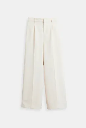 Old Money Elegant High Waist Solid Color Wide Leg Pants