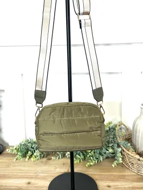 Olive Puffer Camera Bag