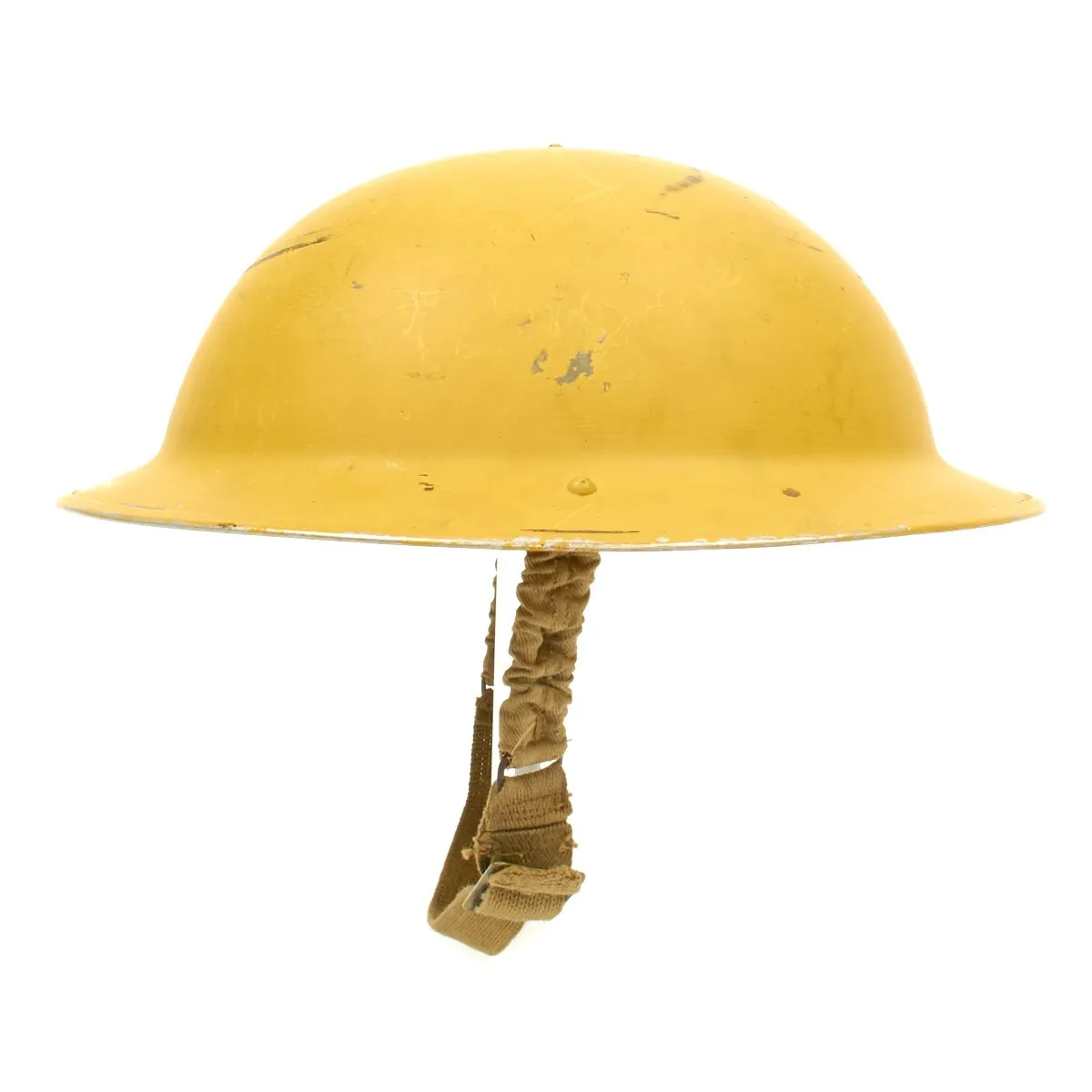 Original British WWII Brodie MkII Steel Helmet used by Norwegian Civil Defense - Dated 1939